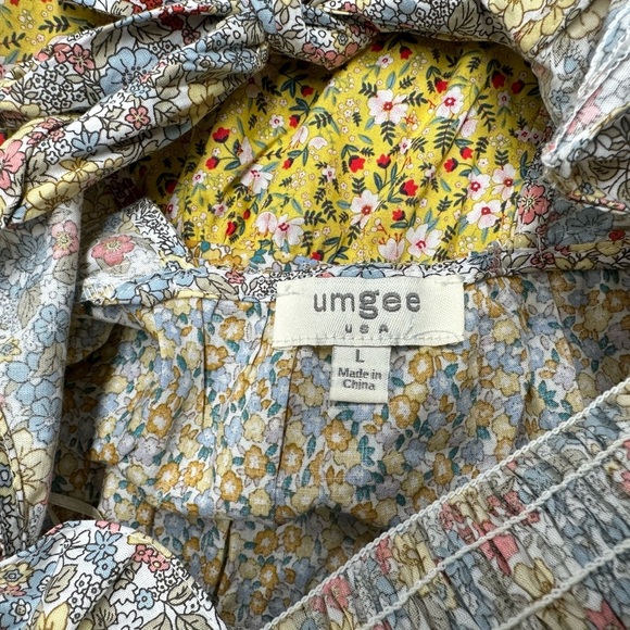 Umgee mini dress size Large floral ruffle sleeveless - Picture 5 of 7